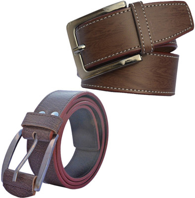 

Sun Shopping Men Formal Brown Synthetic Belt
