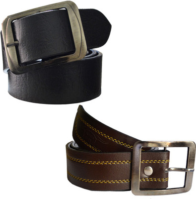 

Sun Shopping Men Formal Multicolor Synthetic Belt, Black:brown
