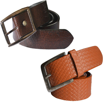 

Sun Shopping Men Formal Multicolor Synthetic Belt, Brown:tan
