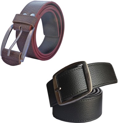 

Sun Shopping Men Formal Multicolor Synthetic Belt, Black:brown