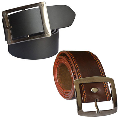 

Sun Shopping Men Formal Multicolor Synthetic Belt, Black:brown