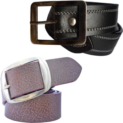 

Sun Shopping Men Formal Multicolor Synthetic Belt, Black:brown