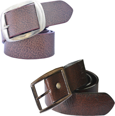

Sun Shopping Men Formal Brown Synthetic Belt