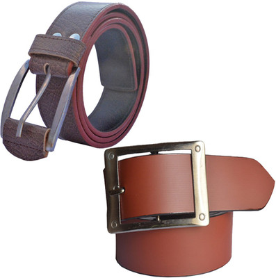 

Sun Shopping Men Formal Multicolor Synthetic Belt, Brown:tan