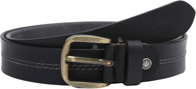 

Hawai Men Black Genuine Leather Belt