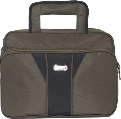 

Exel Office Bag Medium Briefcase - For Men & Women(Green, Black), Black;green