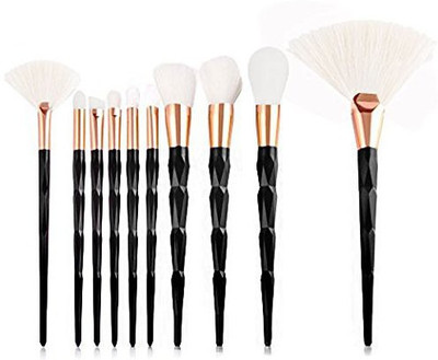 

Foolzy Makeup Brushes Set 10 Pieces Professional Foundation Eyebrow Eyeliner Blush Cosmetics Brush Kit(Pack of 10)