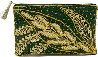 

Master Piece Crafts Party Green Clutch