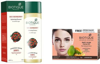 

BIOTIQUE BIO Bio Berberry Hydrating Cleanser, Bio Party Glow Facial Kit(Set of 2)