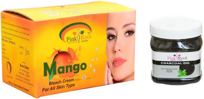 

Pink Root Mango Bleach 250g, Charcoal Gel 500ml(Set of 2)