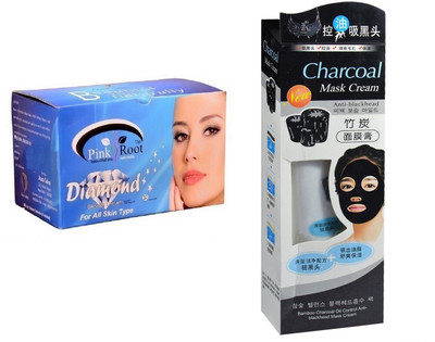 

Pink Root Diamond Bleach 250g, Charcoal Mask Cream Anti-blackhead(Set of 2)