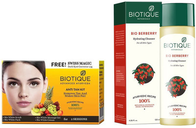

BIOTIQUE BIO Bio Anti Tan Facial Kit, Bio Berberry Hydrating Cleanser(Set of 2)