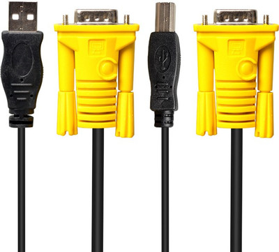 28 Off On Andtronics Usb Kvm Switch Cable 1 5m 15 Pin Vga Male To Male Usb A To B Cable Cord 1 Cable 1 5 M Vga Cable Compatible With Laptops