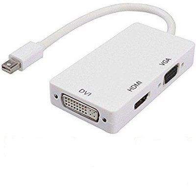 

Microware Mini Display port DP to HDMI DVI VGA Adapter Converter Cable HDMI Adapter(White)