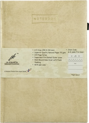 

La kaarta B5 Notebook(Fawn Notebook A5 Size, Beige)