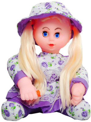 

Grab Offers Cute Beautiful Stuffed Doll With Long Hair And Printed Dress For Kids.(Purple)(Multicolor)