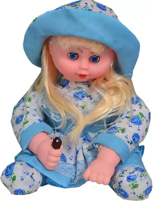 

Grab Offers Cute Beautiful Stuffed Doll With Long Hair And Printed Dress For Kids.(Blue)(Multicolor)