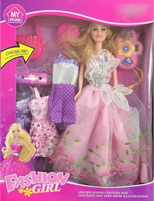 

Grab Offers Fashion Girl Princess Doll With Trendy Dresses And Accessories For Girls(Pink)