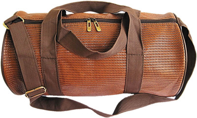 

Muccasacra Limited Edition Woven Trendy Weekender Duffle Gym Bag with 3 compartments (TANNED) Gym Bag(Brown)