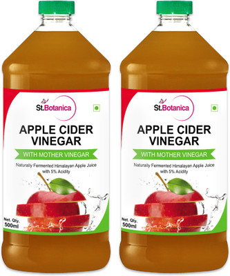 

St.Botanica With Mother Vinegar Raw, Unfiltered Apple Cider Vinegar(2x500 ml, Citrus Flavored)