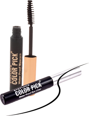 

Eyeflax's Colorpick Mascara & Eyeliner Black, 8 ml (Combo of 2) 16 ml(Black)