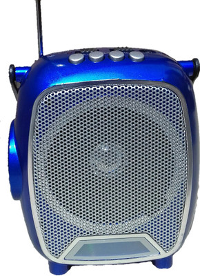

CRETO high sound fm radio with side led torch light support usb pendrive, memory card, FM Radio(blue)