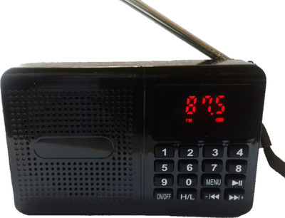 

CRETO latest sm470 fm radio high digital sound support dual memory card, headphone out FM Radio(black)