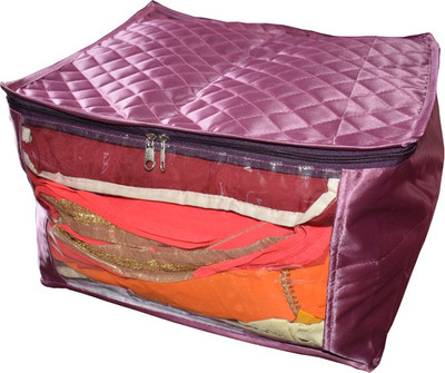 

Aadhya Designer Extra Large 10 Inch Saree Cover Quilted Satin set of 1 Pcs Wedding Collection (Purple)(Purple)