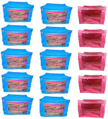 

Addyz Plain Combo of 15 Pieces High Quality Multipurpose Ladies Large 10inch Non - Woven saree Cover 5pcs Pink, 10pcs Blue Color Salwar Suit Kamiz Cover Up to 10 - 12 Saree or Salwar in Each Saree Storage Bag Garment Cover(Blue ,Pink)