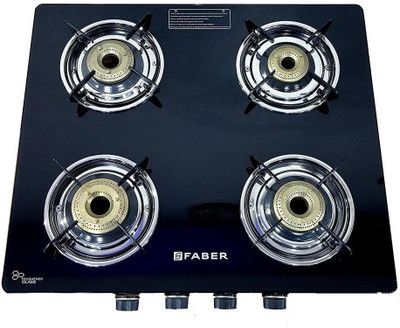 Faber Splendor 4BB BK 4 Burners Gas Cooktop (Black)
