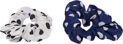 

Gansta Polka Dot printed Hair Scrunchie Head Band(White, Blue)