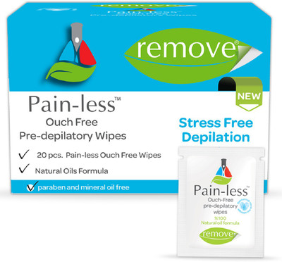 

Remove Pain-Less Pre Depilatory Wipes 20 Pc Wax(20 g)