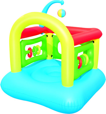 

DealBindaas Bestway Inflatable Kiddie Play Center 4.8 Feet | Age 1-5 Years | Easy To Store | Summer Toy | Includes Six Split Inflatable Rings, One Ball | Indoor Outdoor | 56*56*65 Inches | Inflatable Floor For Comfort Inflatable Play Gym(multi)
