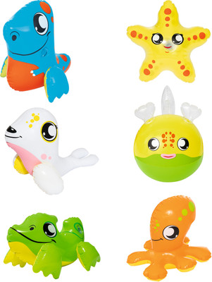 

DealBindaas Bestway Up, In & Over Bath Puffy Pals 23-34 Cms Octopus| 6 Pcs Combo |Age 0-24 Months | Summer Bath Toy Inflatable Pool Accessory(Multicolor)