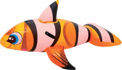 

DealBindaas Bestway Sea Creation Fish Rider Float 62"*37" Inches | Age 3 To 6 Years | Orange | Best Way To Float And Stay In Water Inflatable Pool Accessory(Orange)