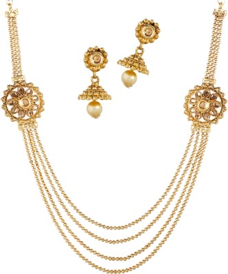 STYYLO FASHION Alloy Gold-plated Gold, White Jewellery Set(Pack of 1)