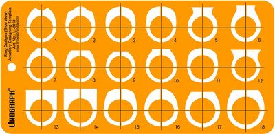 

LINOGRAPH Li-2018 Ring Jewelry Design Template(Pack of 18)
