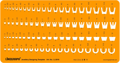 LINOGRAPH Li-2016 Jewelry Design Template(Pack of 77)