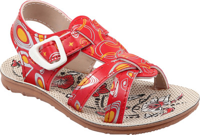 

WINDY Boys & Girls Velcro Flats(Red
