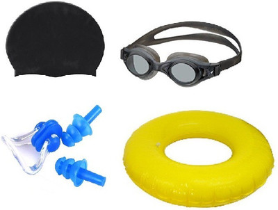 

Venom MULTICOLOR GOGGLES, CAP WITH EAR, NOSE PLUG & 70 CENTIMER TUBE Swimming Kit
