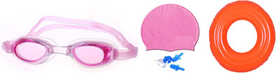 

YUKI MULTICOLOR GOGGLES, CAP WITH EAR, NOSE PLUG & 50 CENTIMER TUBE Swimming Kit