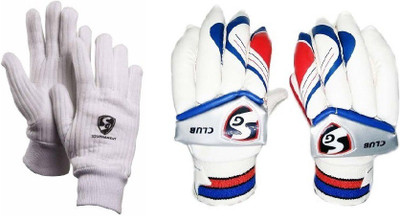 

SG Batting Gloves + 'Tournament' Inner Gloves (Men's) (Right handed)- Cricket Kit