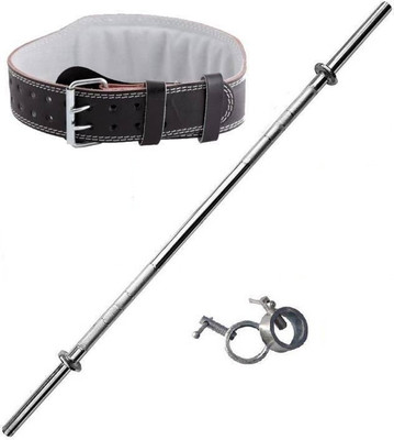 

Monika Sports 3 ft straight rod with 2 locks + gym belt for exercise Home Gym Kit