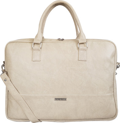 

Toteteca Bag Works 15.6 inch Laptop Messenger Bag(White), Offwhite