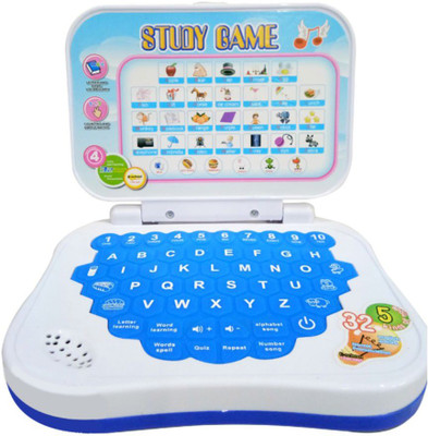 

Happiesta Kids English Learner Musical Toy Educational Laptop(Blue, White)