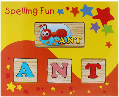

Tootpado Wooden Alphabets Spell and Learn Words - (1TNG129)(Multicolor)