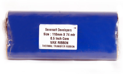 

Sevensoft Developers 110MMX74Mtr Set of 1 Barcode Ribbon BR1 Paper Label(Black)
