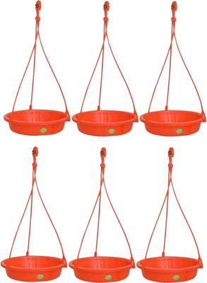 

Vreewa Sparrow Water Feeder ROUND Plastic Pet Bowl(1 L Orange)