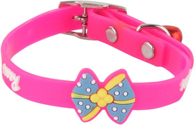 

SRI Solid Adjustable Stylish Collar With Bell For Puppy And cat Embellished Dog & Cat Collar Charm(Red, Other)