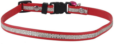 

SRI High Quality Solid Adjustable Collar With Bell For Puppy And cat Embellished Dog & Cat Collar Charm(Red, Solid)